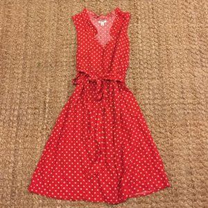 old navy red polka dot dress
